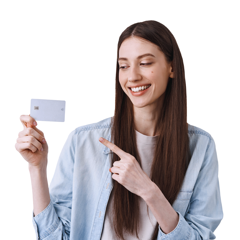 Persona sonriendo haciendo gesto de llamada