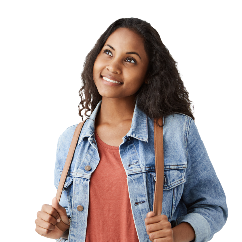 Persona sonriendo haciendo gesto de llamada