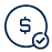 Icono de dinero en circulo